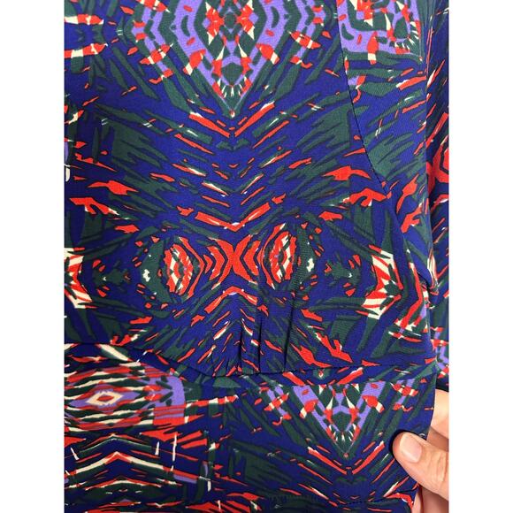 Tracy Negoshian women’s dress fit & flare long sleeve colorful feminine modern - Picture 5 of 11